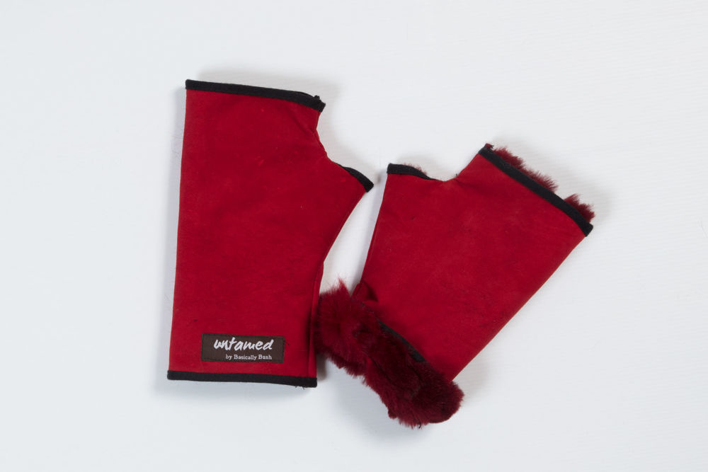 Picture of Fur Cuffed Fingerless Glove